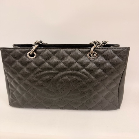 Chanel 雙c灰荔枝皮GST肩背包