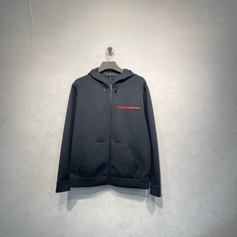 Prada 普拉達 紅標logo拉鍊外套/XXXL碼/