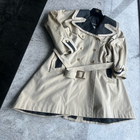 Chanel 中古卡其色风衣fr42