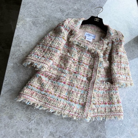 Chanel 13C凡尔赛宫系列彩色粗花呢编织套装fr36