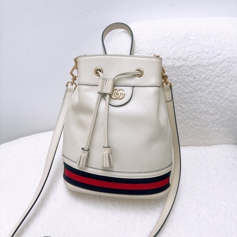 Gucci ophidia 白色水桶包