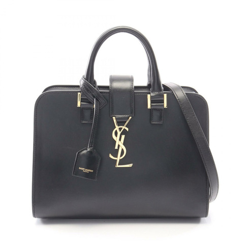 SAINT LAURENT PARIS YSL 系列 Baby Monogram Cabas 2WAY 手提包 568853 黑色皮革 二手 女士