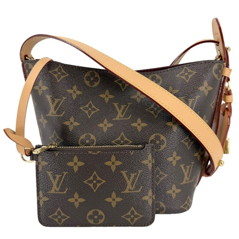 路易威登女士Monogram All-In BB水桶包肩斜背包 LOUIS VUITTON M12925 棕色金色五金配件