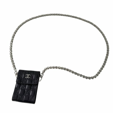 CHANEL *自加鏈＞送無品牌扣＋無品牌鏈帶* 中古 CC 斜揹小袋