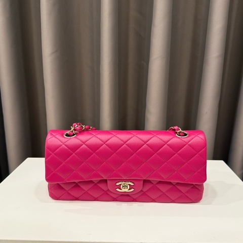 （閒置美包）Chanel香奈兒cf25桃粉 晶片款