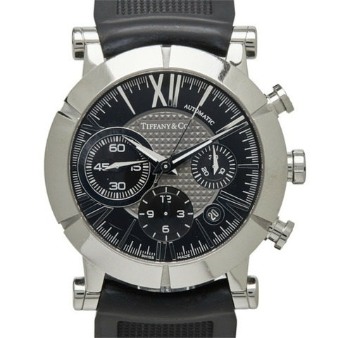 Tiffany & Co. Atlas 男士腕錶 Z1000.82.12A10A91A 自動上鍊（帶手動上鍊功能）黑色錶盤不鏽鋼橡膠錶帶男士 TIFFANY&Co.