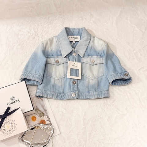 CHANEL 24M沙灘系列 短款牛仔外套Jacket