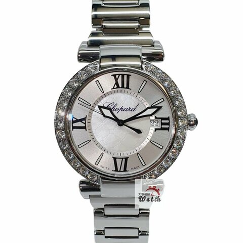 【大眾金時代】Chopard蕭邦 8531 帝國系列 後加鑽圈 大顆鑽 白貝殼羅馬面盤 劍型指針 錶徑40mm 自動上鍊 不鏽鋼材質 大眾金時代G403