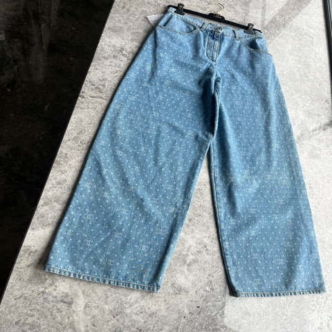 Chanel 23p蓝色波点牛仔裤fr36