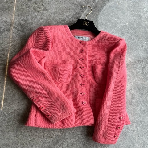 Chanel 95C粉橘色外套fr38
