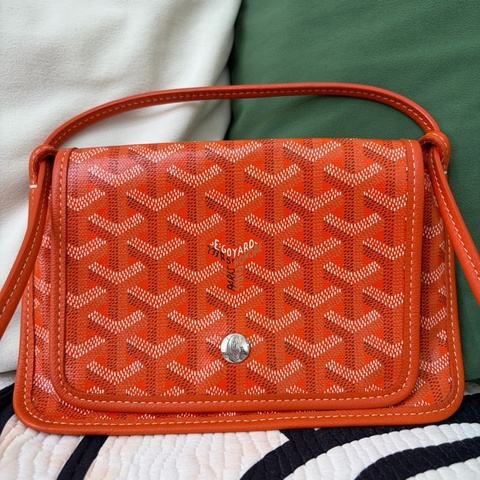 Goyard/戈雅 橙色老花信封包斜挎包
