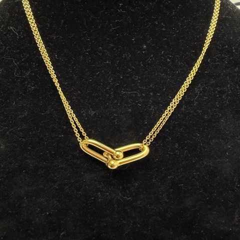蒂芙尼Tiffany HardWear 系列 新款大號 18K 黃金色雙鏈條