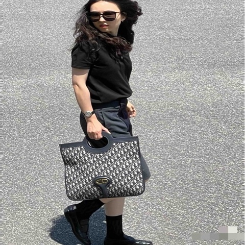 98新Dior迪奧bobby Oblique老花折疊手提包 Angelababy同款