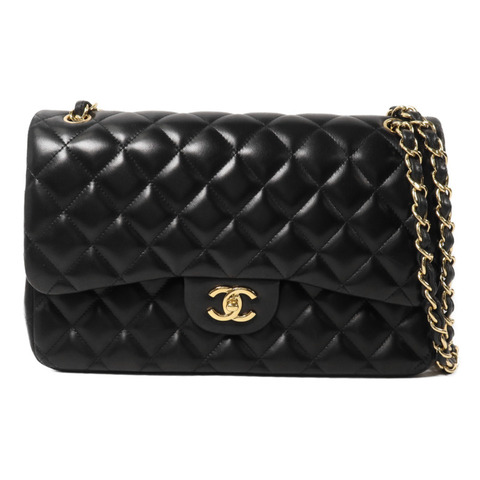 CHANEL 羊皮皮革Large Classic鏈帶肩背袋