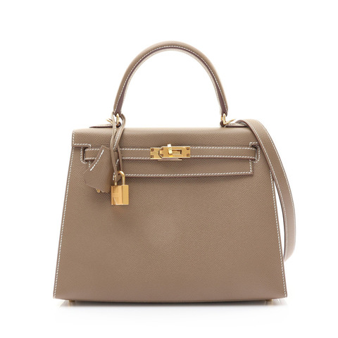 HERMES 愛馬仕 Kelly 25 凱莉包 兩用包 大象灰色 Epsom牛皮 Y刻 金扣