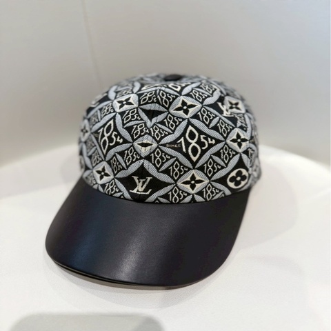 Louis Vuitton✨LV 1895 刺繡皮革拼接棒球帽鴨舌帽 #L