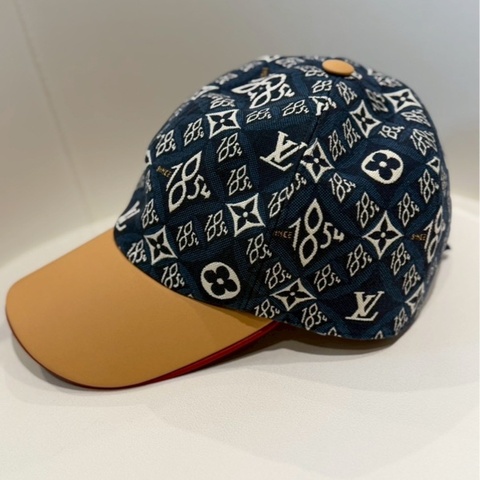 Louis Vuitton✨LV 1895 刺繡皮革拼接棒球帽鴨舌帽 #L 吊牌在