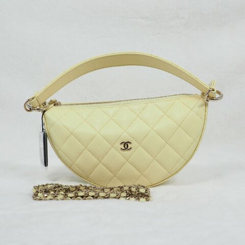 Chanel 25 迷你流浪包小雞黃半月包