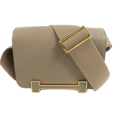 HERMES Chevre皮革Geta肩背袋Etoupe