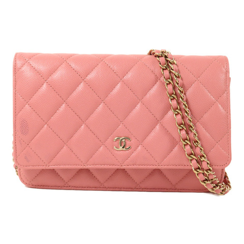 CHANEL 牛皮皮革WOC Wallet On Chain鏈帶肩背袋