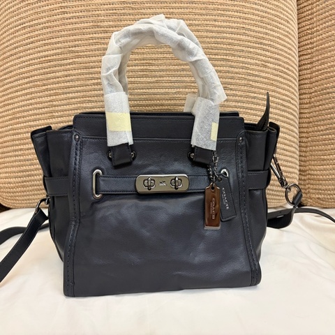 Coach 羊皮背包 （手提/肩背） 深藍