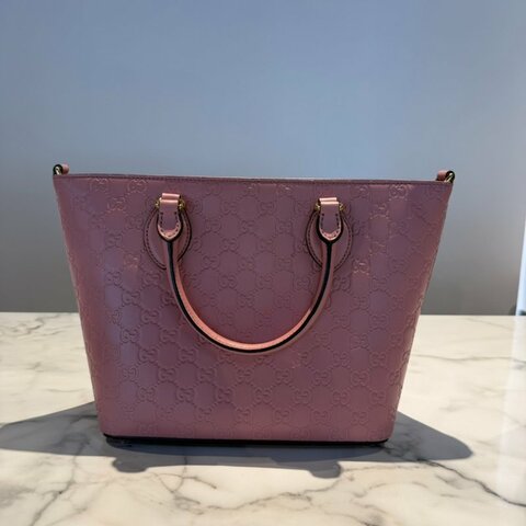 Gucci Signature pink托特包