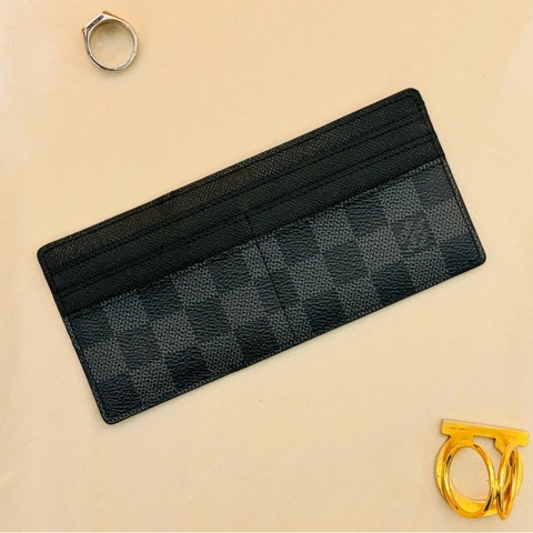 ‼️限時驚喜 即將下架 半買半送  LV 路易威登 Louis Vuitton 黑棋盤格 信封型 8卡名片夾/卡夾 鈔票夾