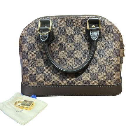【美收精品】LV LOUIS VUITTON 路易威登Damier Ebene Alma BB 棋盤格手提/斜背包 5-686【隔月月中將轉賣至日本 上架期限30天】