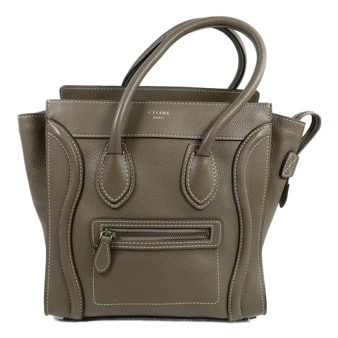 CELINE 牛皮皮革Micro Luggage手挽袋