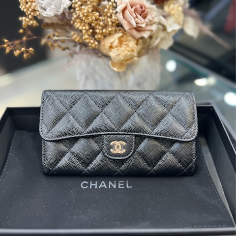 CHANEL CF經典扣式中夾