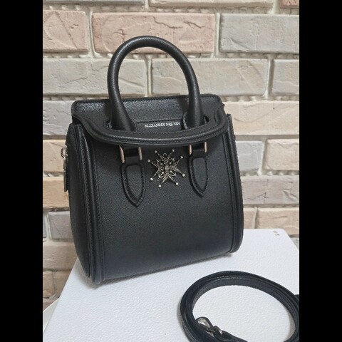 Alexander McQueen 黑色 經典勳章款 Mini Heroine 手提 肩背 斜背包