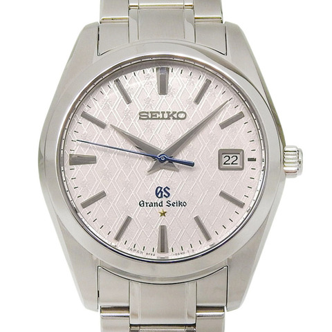 Grand Seiko SEIKO GS 20週年紀念款 9F62 0AK0 SBGX103 銀色網格紋錶盤不鏽鋼男士腕錶，錶徑約36毫米