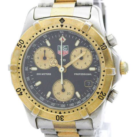 TAG HEUER 2000 計時碼錶鍍金鋼石英男錶 565.306