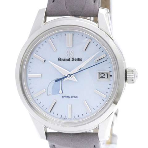 精工 (GRAND SEIKO) 優雅系列 Spring Drive 藍色雪花腕錶 SBGA407(9R65-0DJ0) 拋光