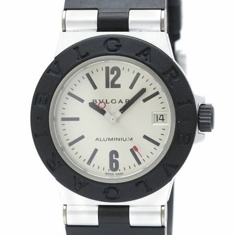 寶格麗鋁金屬橡膠石英女錶 AL32TA