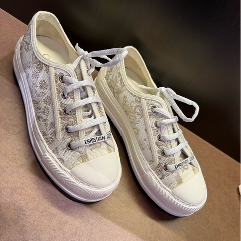 Dior迪奧 花奔 帆布鞋36.5碼
