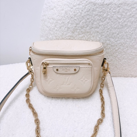 Lv bumbag woc 白色老花壓紋兩用腰包/斜挎包