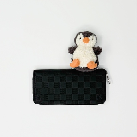 LV Damier Infini 棋盤格壓紋拉鍊長夾 🖤 |✨Wisher惟奢名品✨