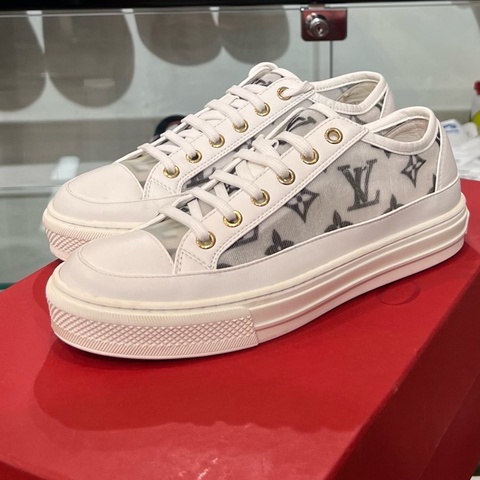 Louis Vuitton 路易威登 LV經典網紗滿印logo小板鞋 35.5碼