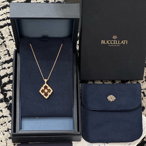 Buccellati 布契拉提 歌劇院系列 大號 紅色 黃金項鍊 閒置未使用