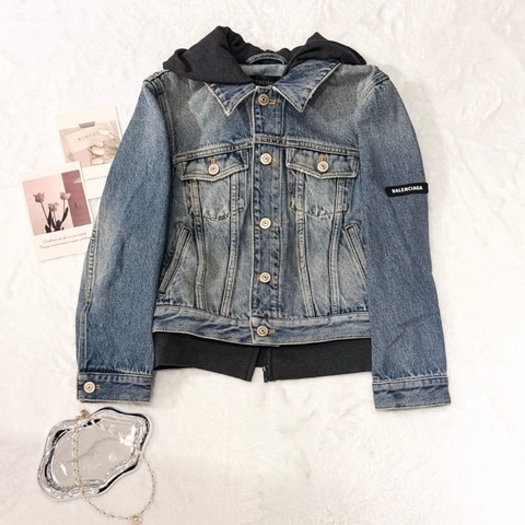 Balenciaga Denim Jacket連帽牛仔外套