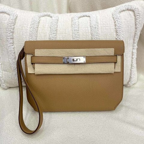 愛馬仕 Hermès Depeches Kelly 手包 餅乾色 Togo皮 金扣 Z刻