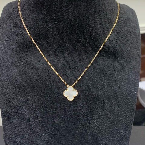 VCA 梵克雅寶 18k金 白貝母中花項鍊 單品