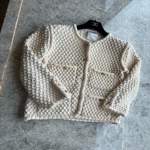 Chanel 中古米色针织开衫