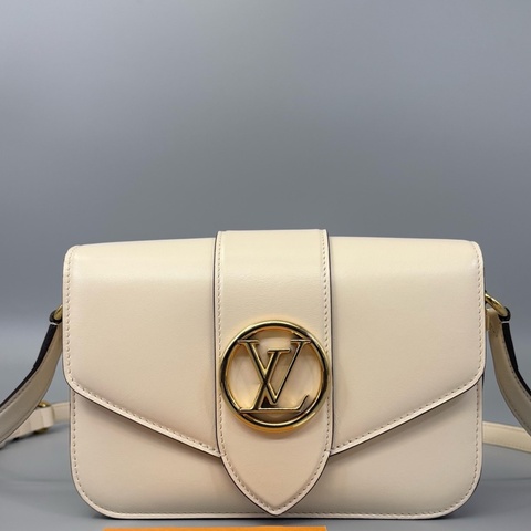 LV 路易威登 Pont 9米白色斜挎包 純芯片 帶票 尺寸23*15