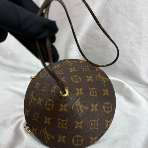 路易威登 Louis Vuitton Toupie 飛碟包 秀款 老花皮革 金扣 閒置新