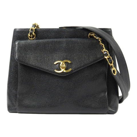 CHANEL 牛皮皮革Vintage Shoulder Bag鏈帶肩背袋