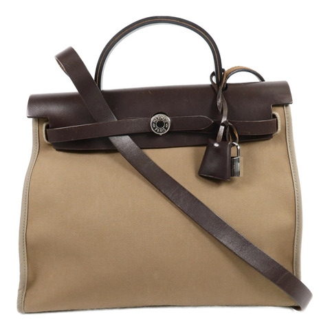 HERMES 帆布Herbag PM手挽肩背兩用袋