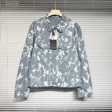 Louis Vuitton LV 牛仔夾克 jean jacket外套 52碼 植物滿印