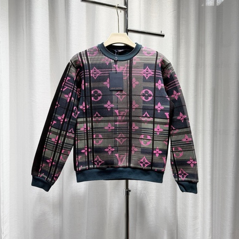 Louis Vuitton LV 路易威登 Sweatshirt衛衣 S碼 粉色logo滿印